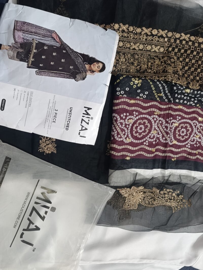 Mizaj 3 pc embroided