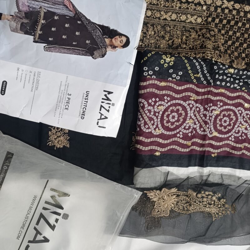Mizaj 3 pc embroided