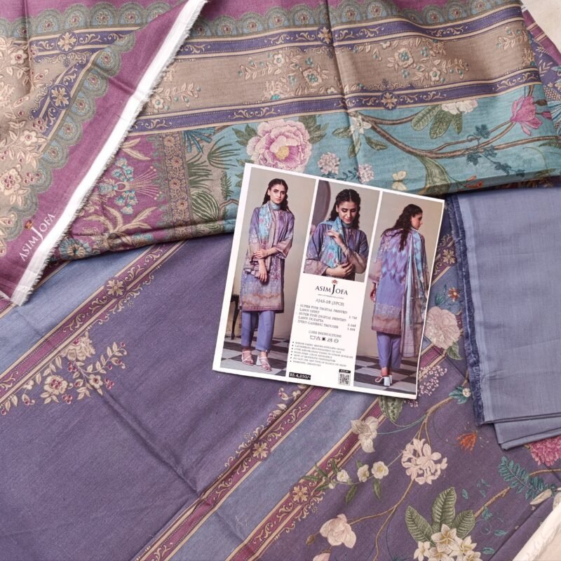 Asim jofa 3 piece lawn